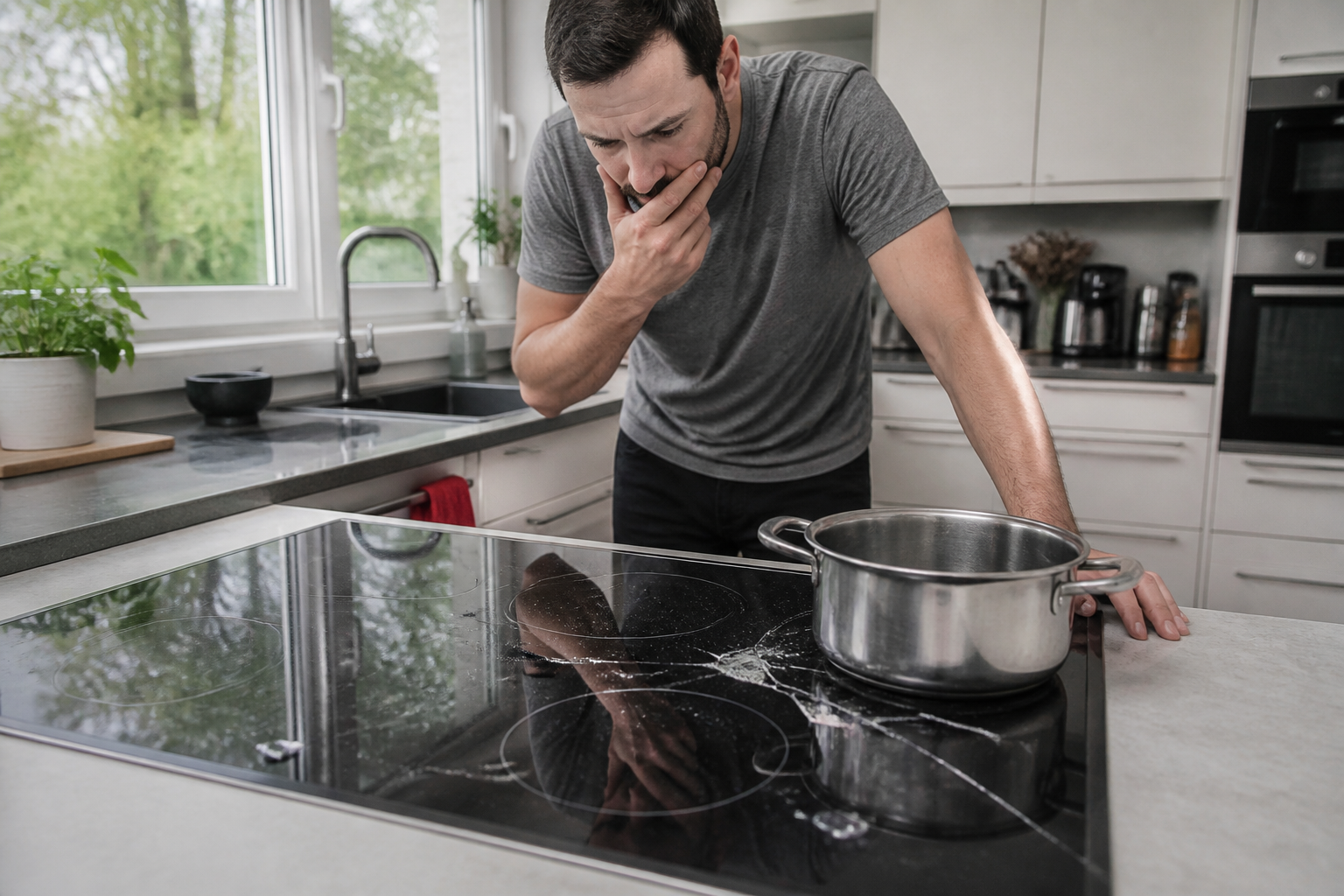 Vitre de plaque induction cassée : que rembourse l'assurance ?
