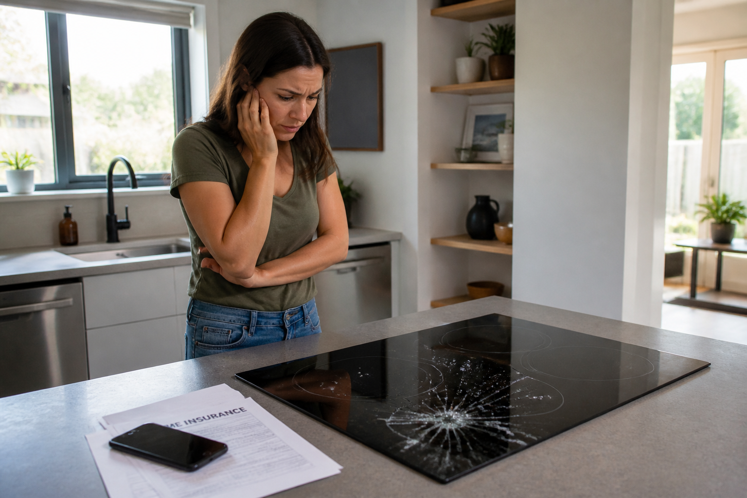 Vitre de plaque induction cassée : que rembourse l'assurance ?