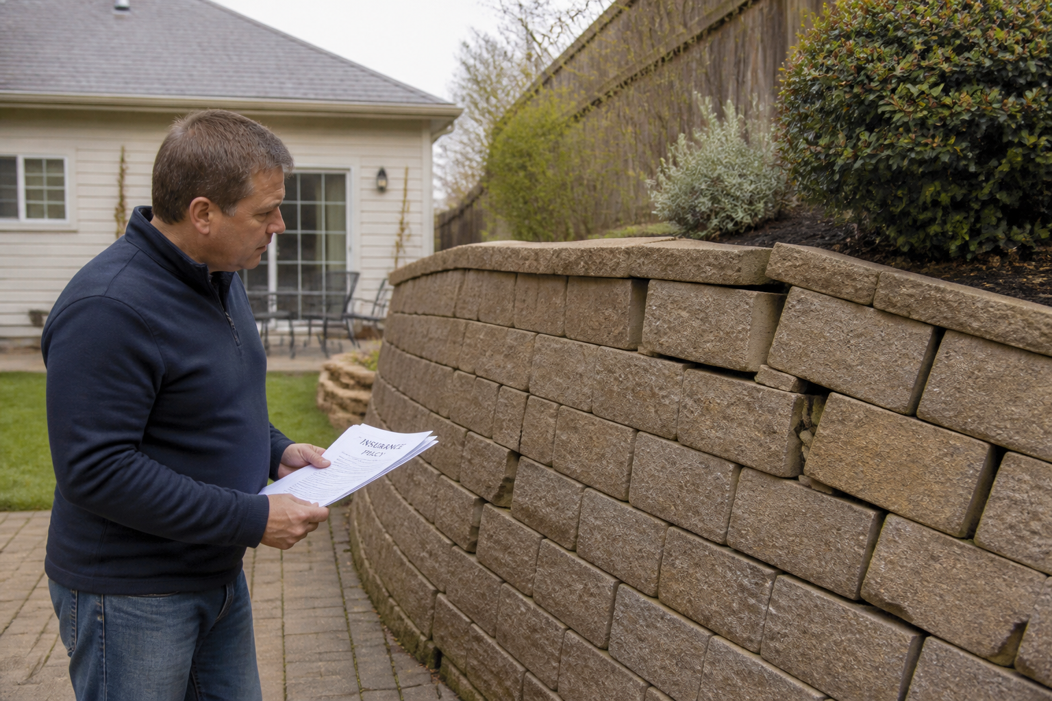 Mur qui penche : quelles garanties d'assurance ?